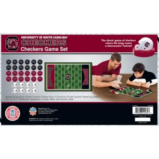 MasterPieces Officially licensed NCAA South Carolina Gamecocks Checkers Board Game for Families and Kids ages 6 and Up image {3}