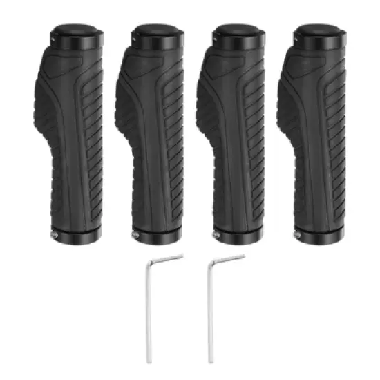 Unique Bargains Rubber Non-Slip Fit 7/8" Handlebar Grips 2 Pairs with Hex Wrench 5.28" image {5}