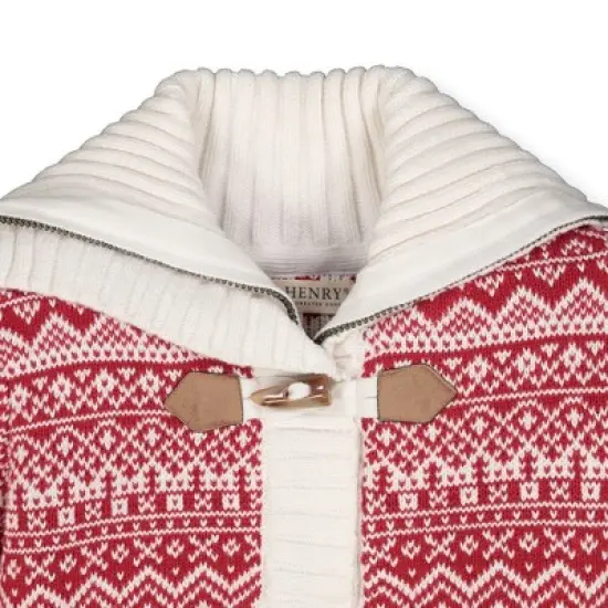 Hope & Henry Girls' Organic Cotton Toggle Sweater Cardigan with Zip, Infant image {1}