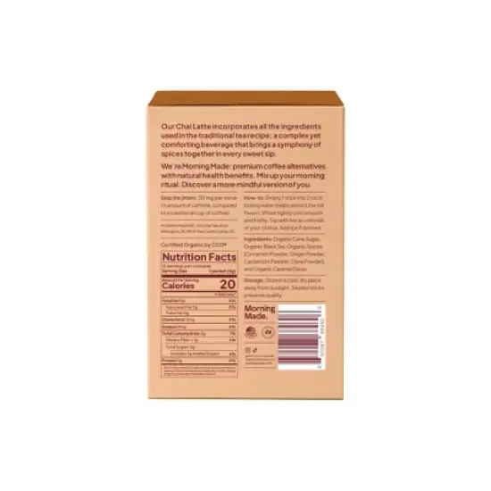 Morning Made Caramel Blend Chai Latte - 2.16oz/12ct image {1}