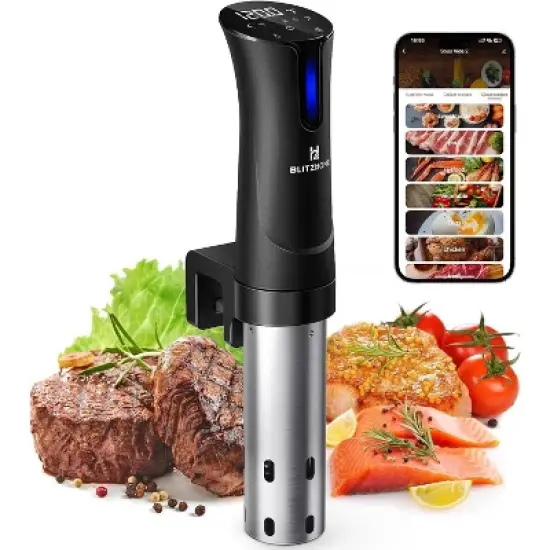 Blitzhome Smart Sous Vide Precision Cooker - 1100W Ultra-Quiet, Precise Temperature, 15L Capacity image {9}