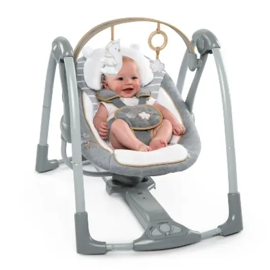 Ingenuity Boutique Collection Deluxe Swing 'n Go Portable Baby Swing - Bella Teddy image {14}