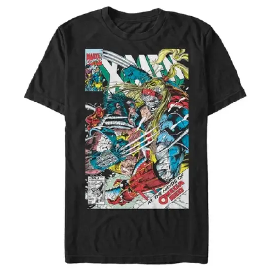 Men's Marvel X-Men Wolverine Battles Omega Red T-Shirt image {3}