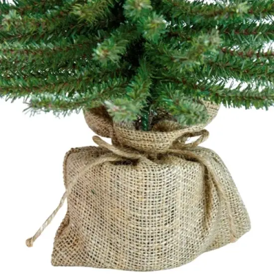 Northlight 1.5 FT Potted Downswept Mini Village Pine Medium Artificial Christmas Tree, Unlit image {4}