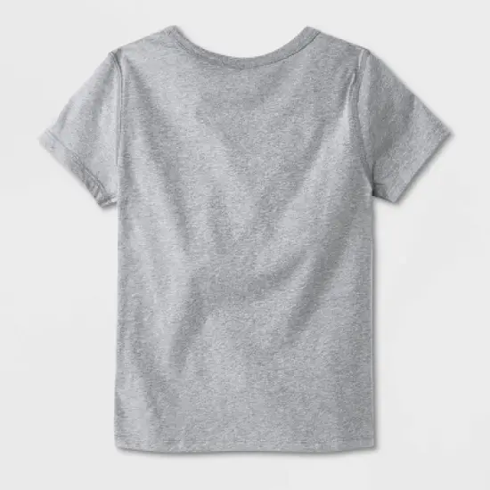 Kids' Adaptive 2pk Short Sleeve Undershirt with Abdominal Access - Cat & Jack&trade; Gray/White image {1}