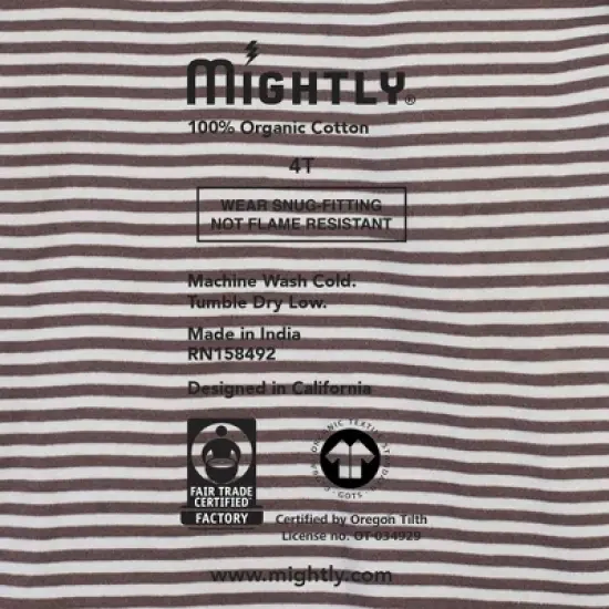 Mightly Toddler Fair Trade 100% Organic Cotton Tight Fit Shorite Pajamas Set image {1}