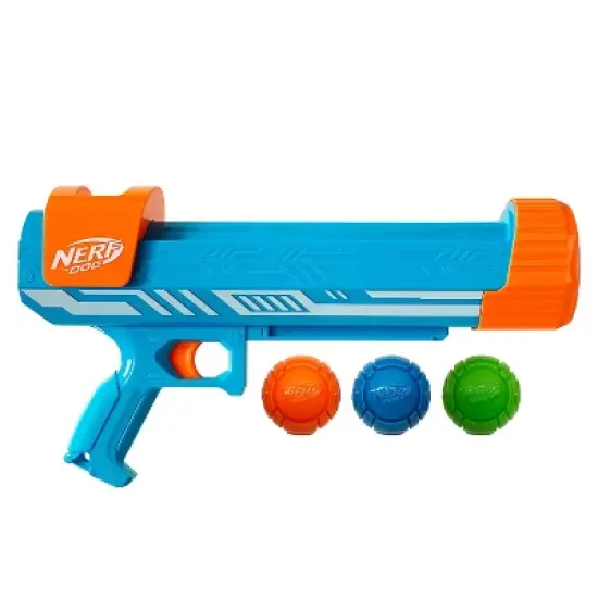 NERF 18" Blaster with 2.5" TPR Sonic Ball Dog Toy - 3pk image {1}