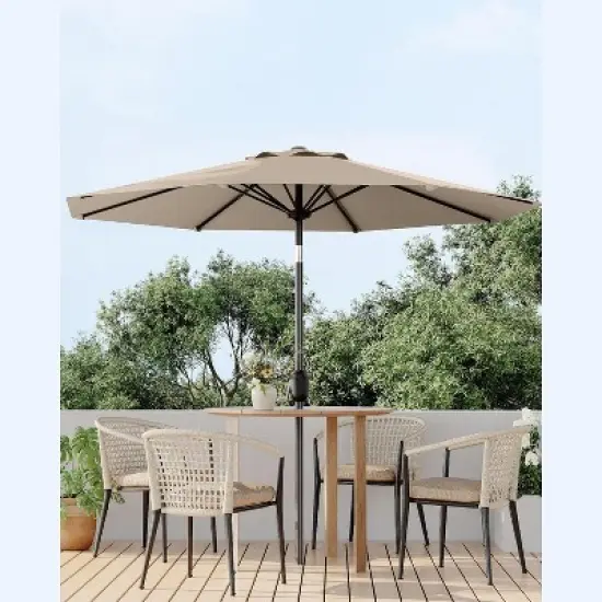 7.5FT Patio Umbrella with Tilt & Crank, 6-Rib UV Protective Canopy, Waterproof Outdoor Shade for Pool, Garden and Deck image {10}