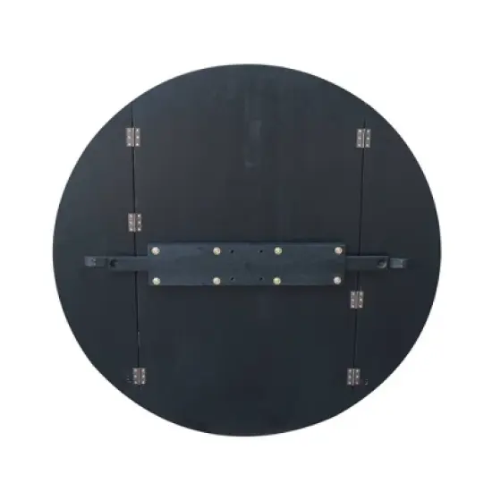 Davidson Round Dual Drop Leaf Pedestal Table Black - International Concepts image {8}