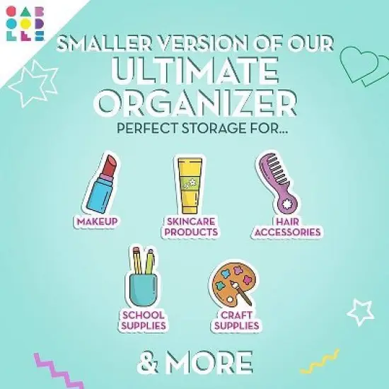 Caboodles Pretty in Petite Makeup Bag - Seafoam Over Lavender image {2}