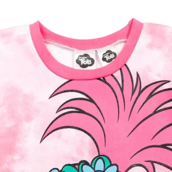 TROLLS Poppy Little Girls Fleece Pullover Sweatshirt & Leggings Set Pink  image {3}