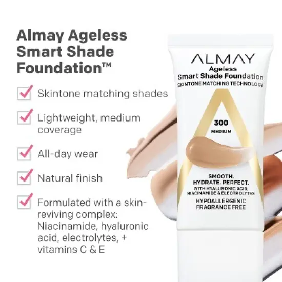 Almay Smart Shade Ageless Foundation - 1 fl oz image {3}