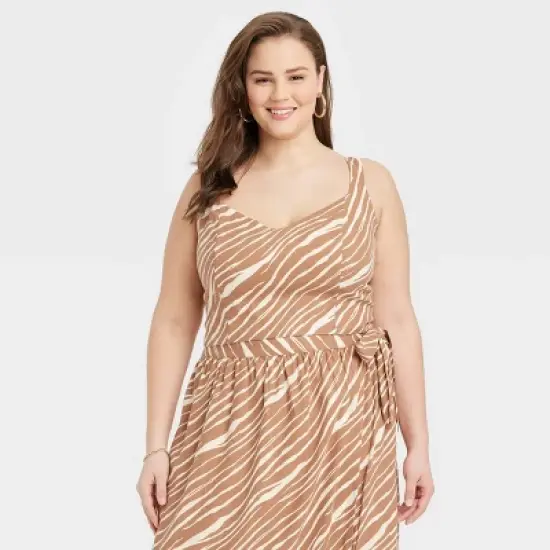 Women's Linen Slim Fit Tank Top - A New Day image {5}