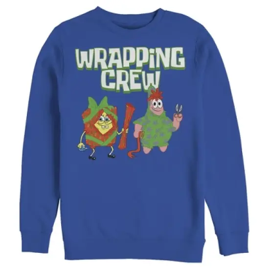 Men's SpongeBob SquarePants Christmas Wrapping Crew Sweatshirt image {2}