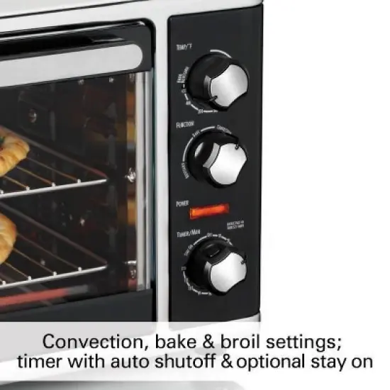 Hamilton Beach Countertop Oven with Convection & Rotisserie 31105D: Toaster Oven, 1500W, Freestanding, Dishwasher-Safe Parts image {5}