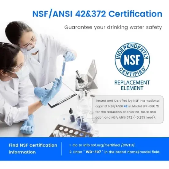 Waterdrop EDR4RXD1 Replacement for EveryDrop Filter 4, 2 Filters image {2}