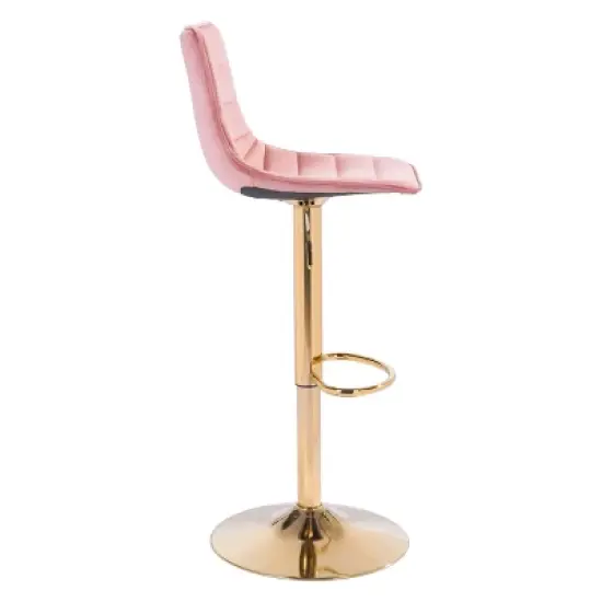Pierce Barstool Pink/Gold - ZM Home image {1}