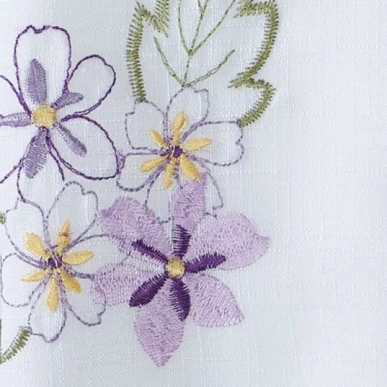 Spring Hydrangea Floral Cutwork Napkins, Set of 4 - Multicolor - 17x17 - Elrene Home Fashions image {3}