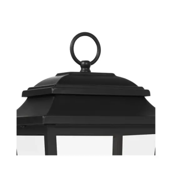 John Timberland Bellis Verde 16" High Traditional Outdoor Post Mount Light Fixture Pole Porch Waterproof Textured Black Metal Clear Glass Shade image {6}