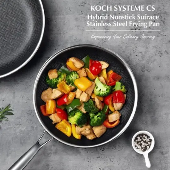 KOCH SYSTEME KOCH SYSTEME CS  Hybrid Nonstick Stainless Steel Frying Pan,  Omelette Pan with Stay Cool Handle, Dishwasher & Oven Safe image {6}