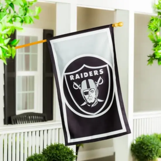 Evergreen Flag, DS New Burlap, Reg, Las Vegas Raiders image {5}