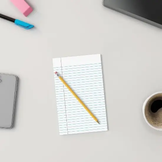 Staples Notepads 5" x 8" Narrow White 50 Sh./Pad 12 Pads/PK TR57330/18600 image {7}