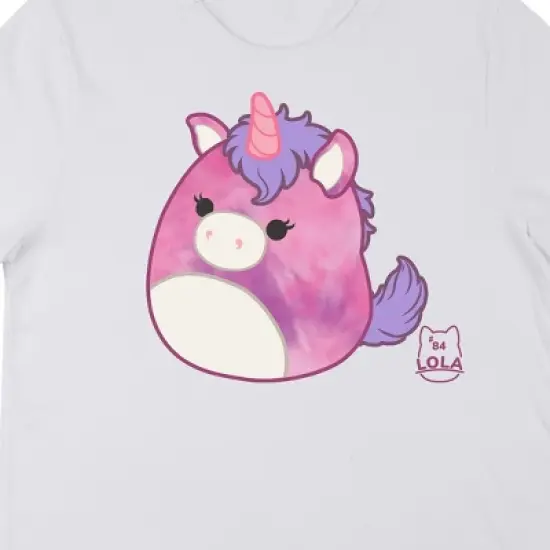 Squishmallows Lola Crew Neck Short Sleeve Women's White T-shirt image {1}