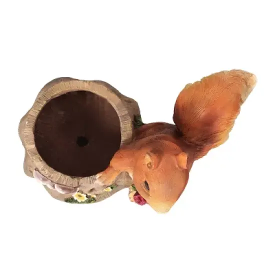 Christopher Knight Home 19" Wide Mohar Concrete Outdoor Novelty Squirrel Planter Brown image {5}