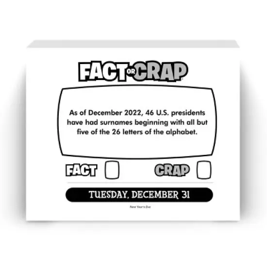 Browntrout 2024 Daily Desk Calendar 5"x6" Fact or Crap image {4}