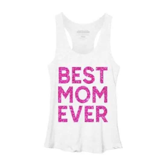 Women's Design By Humans Best Mom Ever Confetti Text By MeowShop Racerback Tank Top image {4}
