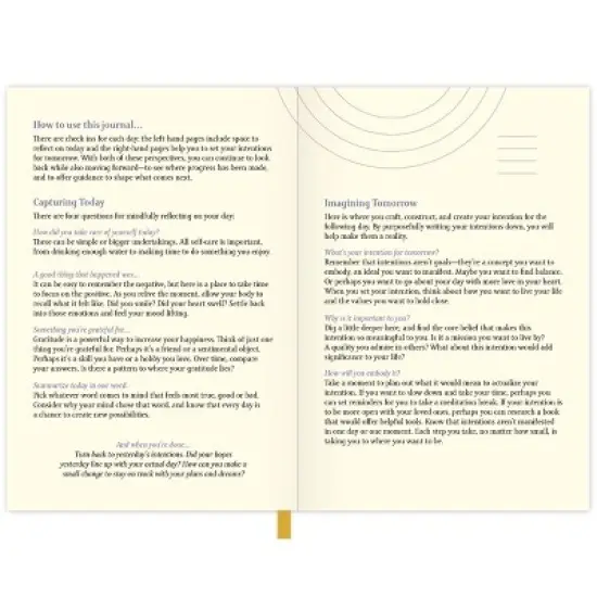 Guided Journal Softcover Sewn Today with Intention - Green Inspired: Gratitude Notebook for Adults, 128 Pages, 5.5x8" image {3}