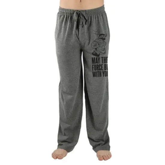 Mens Grey May The Force Be With You Star Wars Sleep Pajama Pants image {7}