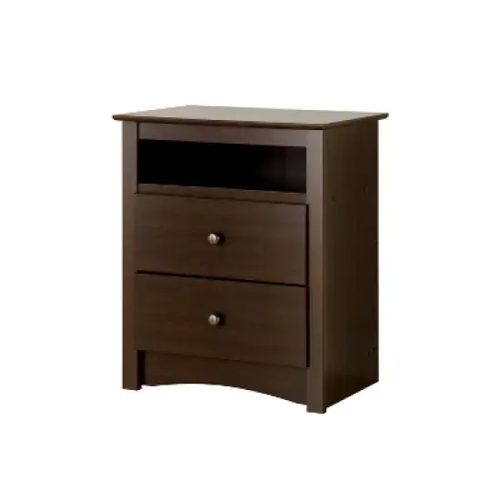 Tall 2 - Drawer Nightstand with Open Shelf - Prepac image {8}