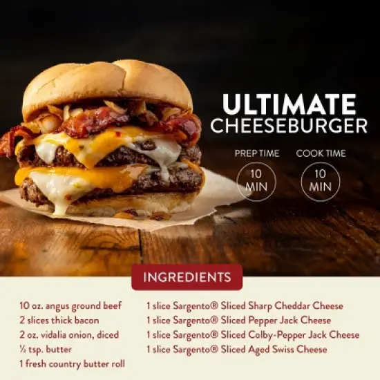 Sargento Natural Colby-Pepper Jack Cheese Slices - 11ct image {3}