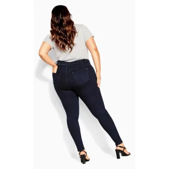 Women's Plus Size Harley Hi Waist Jean - Dark Denim | CITY CHIC image {2}