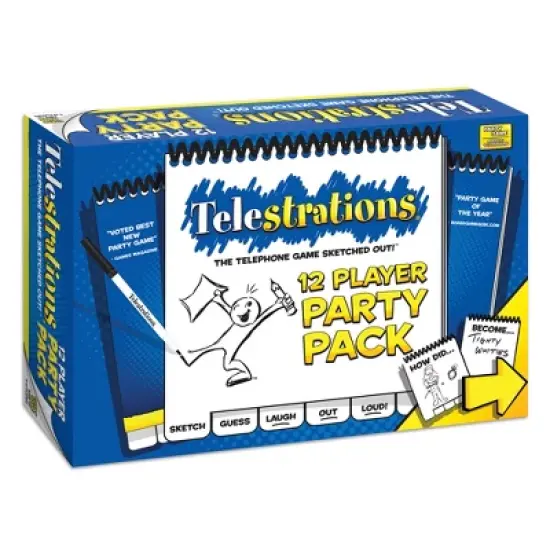 USAopoly Telestrations 12 Player: The Party Pack image {1}