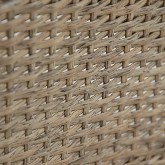 Greemotion 21.25"x16.5" 2pc Garda Square Outdoor Patio Cushioned Ottoman Set Brown: Weather-Resistant, Aluminum Frame image {7}