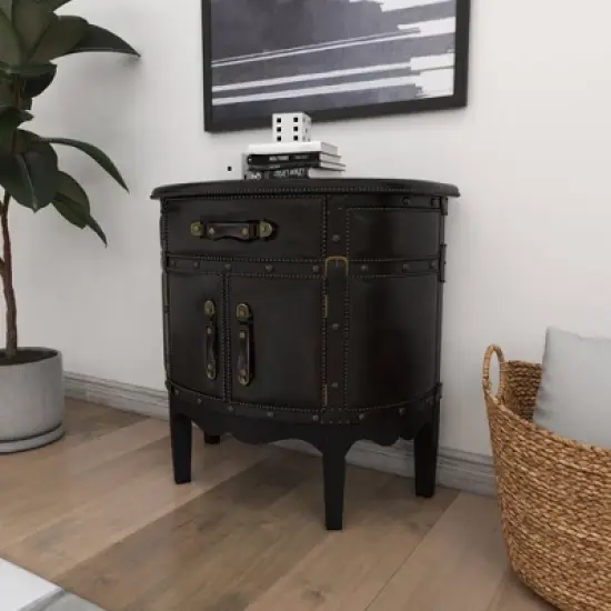 Wood Half Moon Buffet Dark Espresso - Olivia & May image {5}