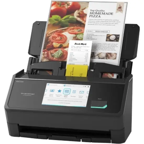 ScanSnap iX2500 Wireless or USB High-Speed Cloud Enabled Document, Photo & Receipt Scanner with Large Touchscreen for Mac or PC, Black, PA03860-B005 image {4}