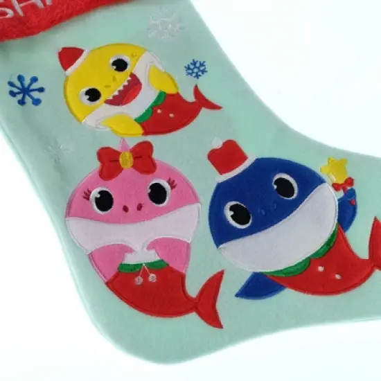 Baby Shark 20" Appliqu Christmas Stocking image {1}
