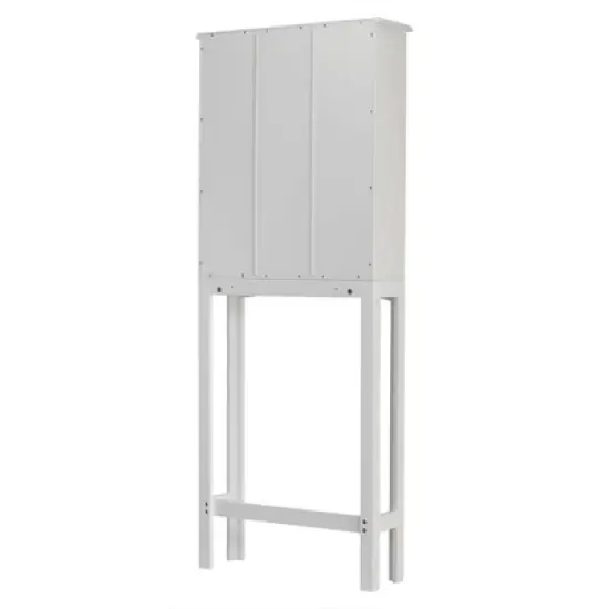 Louis Bathroom Space Saver with Shutter Style Doors White - Teamson Home image {2}