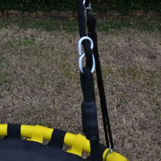 Jumpking JKBK-UFO Backyard 360 Degree Adjustable Height UFO Swing Set, Yellow image {4}