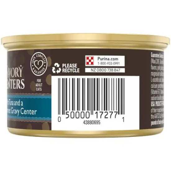 Purina Fancy Feast Savory Centers Pat&eacute; with Tuna and a Gourmet Gravy Center Wet Cat Food - 3oz/24pk image {6}