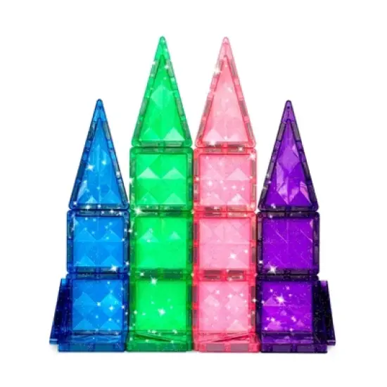 Crayola Mini Glitter PIP Magnetic Tiles 24pc Set image {3}