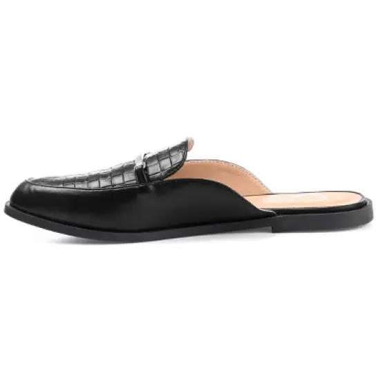 Journee Collection Womens Rubee Slip On Round Toe Mules Flats image {1}