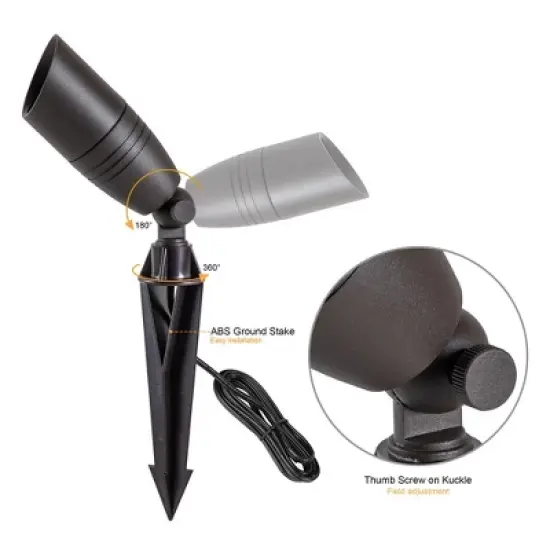 C Cattleya 12V Dark Bronze Directional Uplight Outdoor Landscape Spot Light (4-pack) image {2}