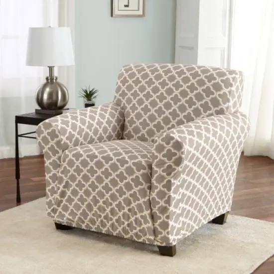 Great Bay Home Stretch Printed Washable Chair Slipcover image {6}