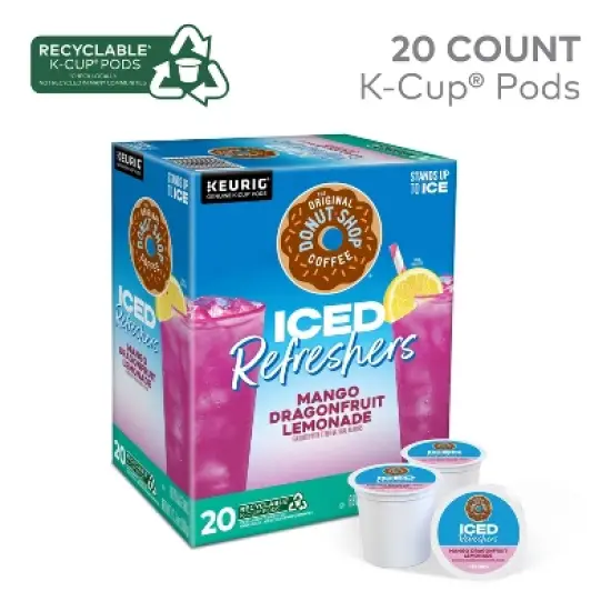 The Original Donut Shop Iced Refreshers Mango Dragonfruit Lemonade Keurig K-Cup Pods - 20ct image {1}
