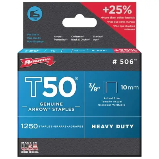 Arrow&reg; T50&reg; Staples, 1,250 Pack image {2}