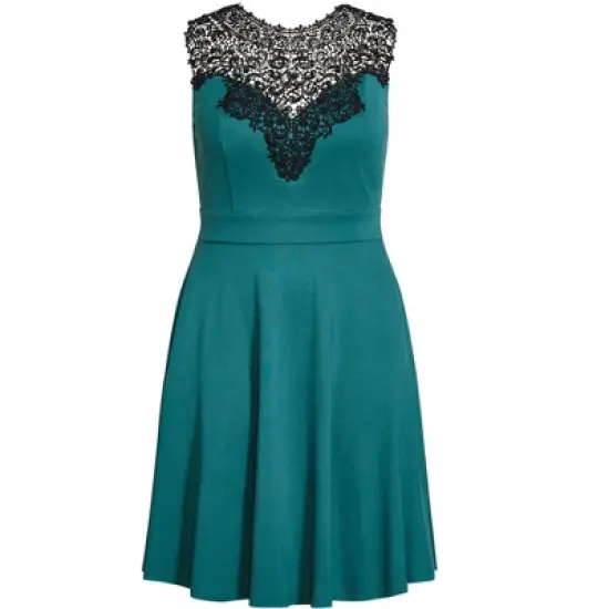 Women's Plus Size Lace Love Dress - alpine | CITY CHIC image {2}